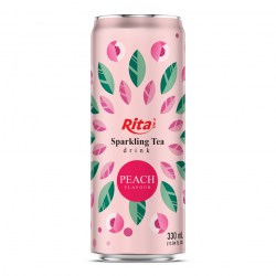 (OEM_Beverage_5)_Best-Sparkling-Tea-drink-peach-flavour-330ml-sleek-can