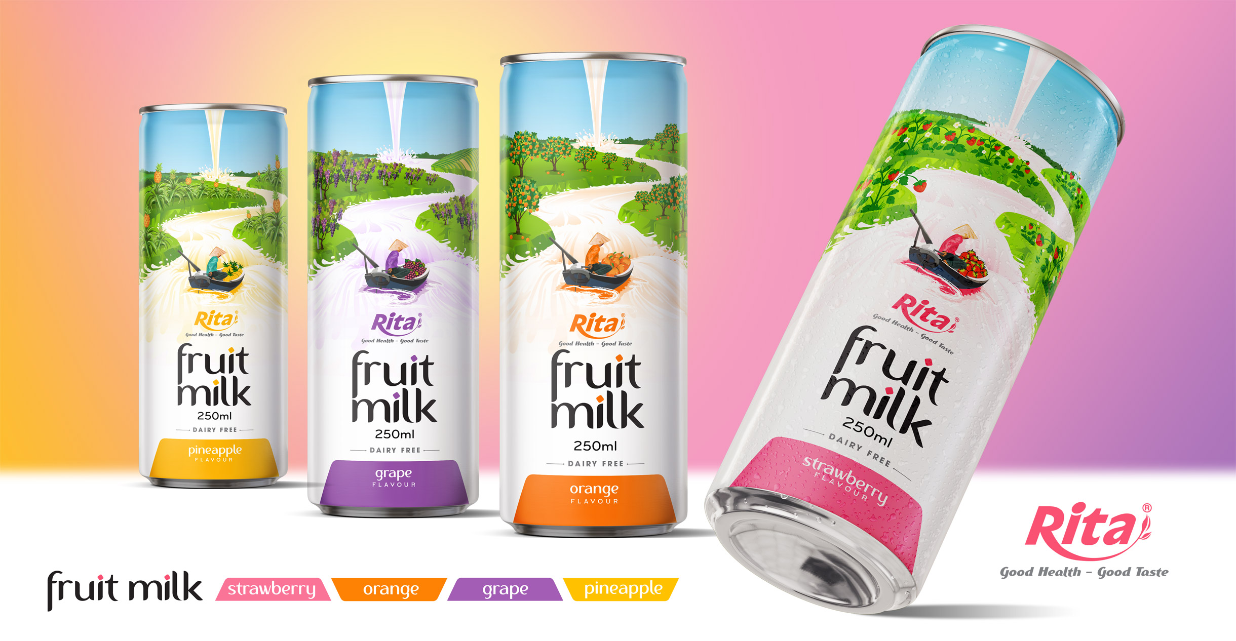 grape fruit milk drink