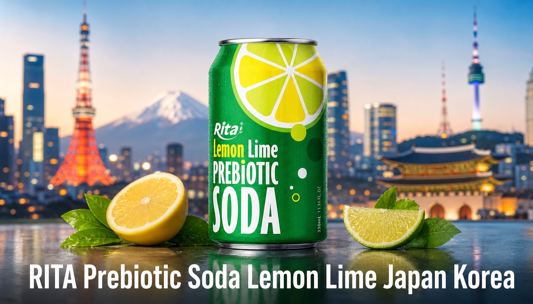 Prebiotic Soda Trend in Japan and Korea: RITA's Lemon Lime Can