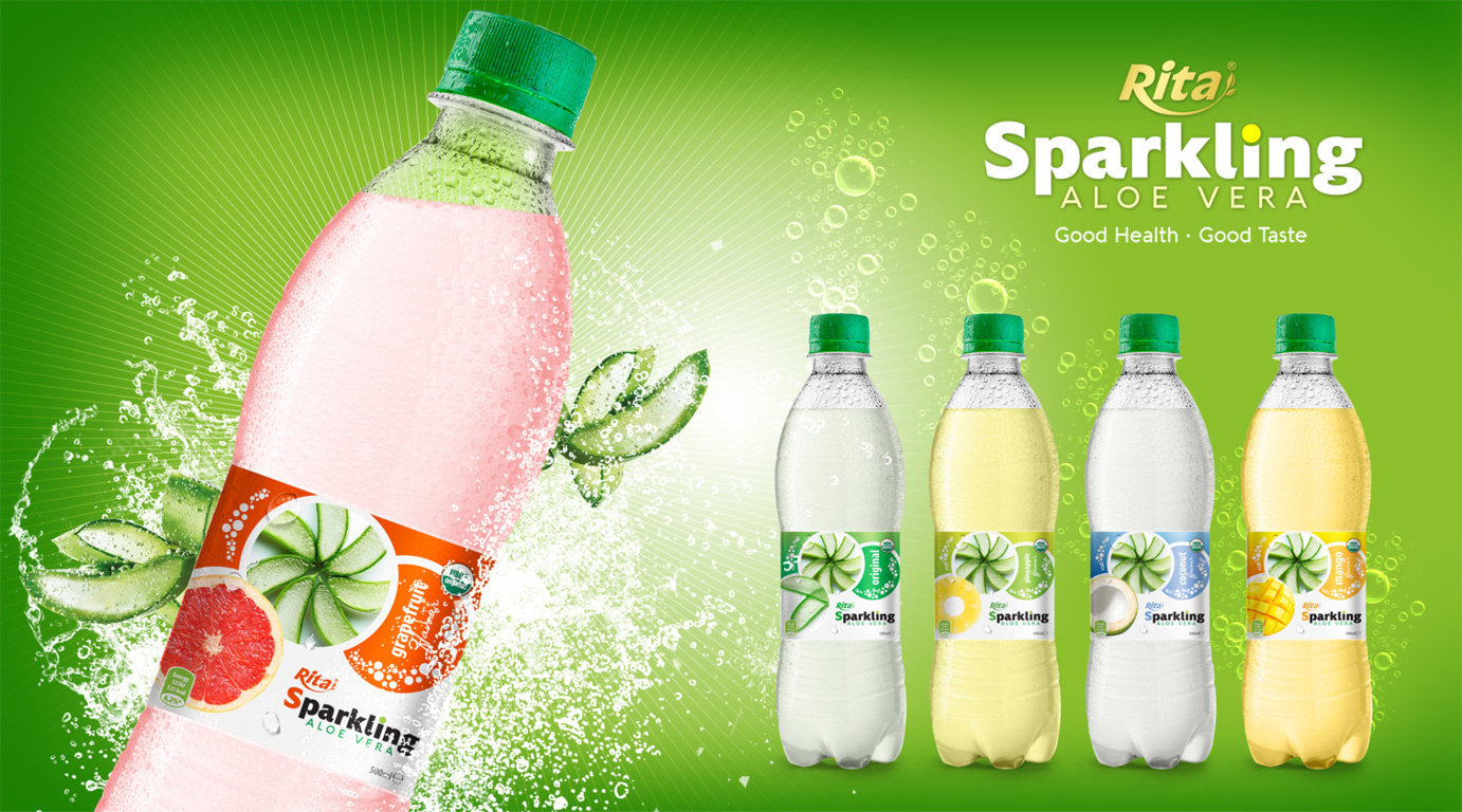 Sparkling aloe vera with grape fuit 500ml