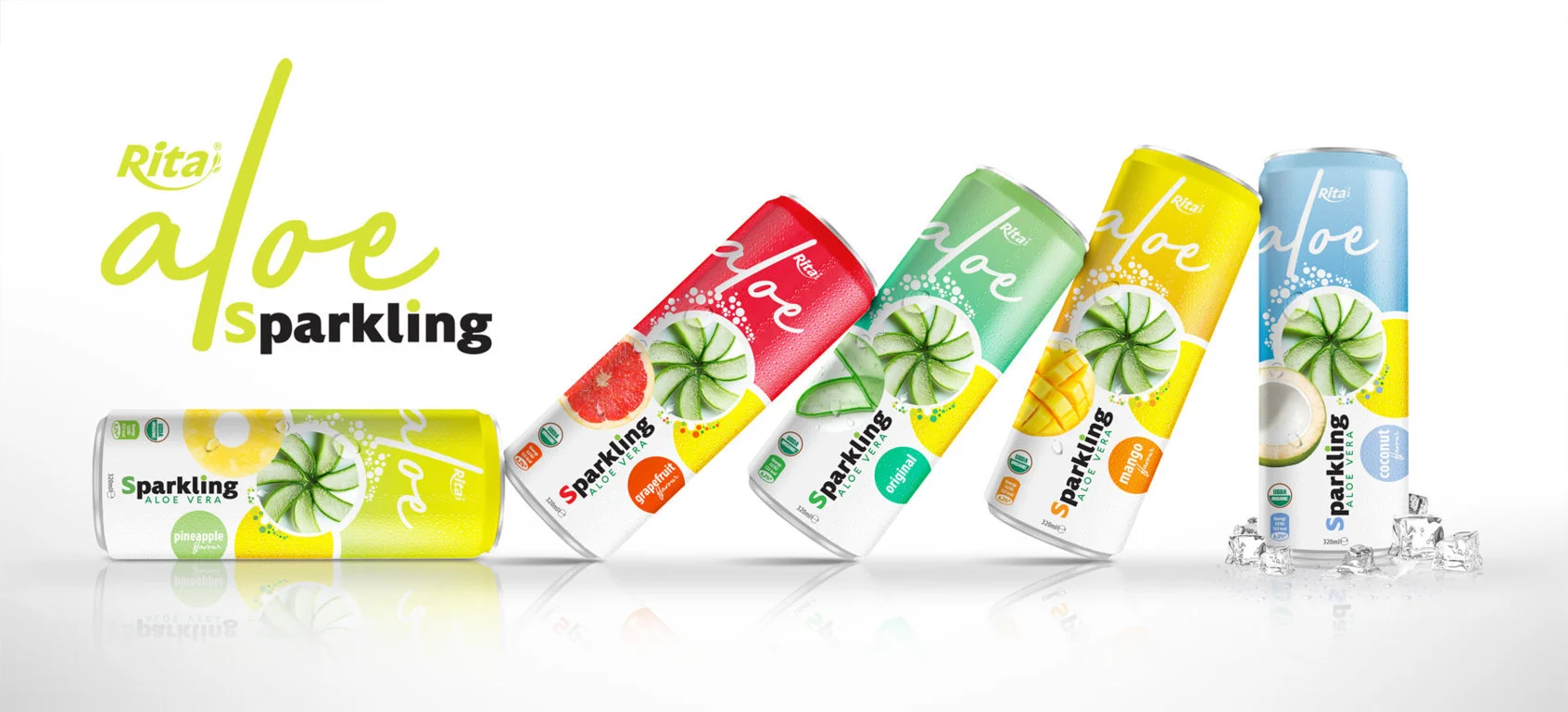 Private label brand Sparkling aloe vera coconut 320ml