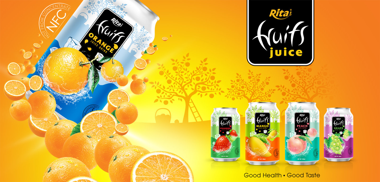 Peach juice 330ml fruit drinks brands