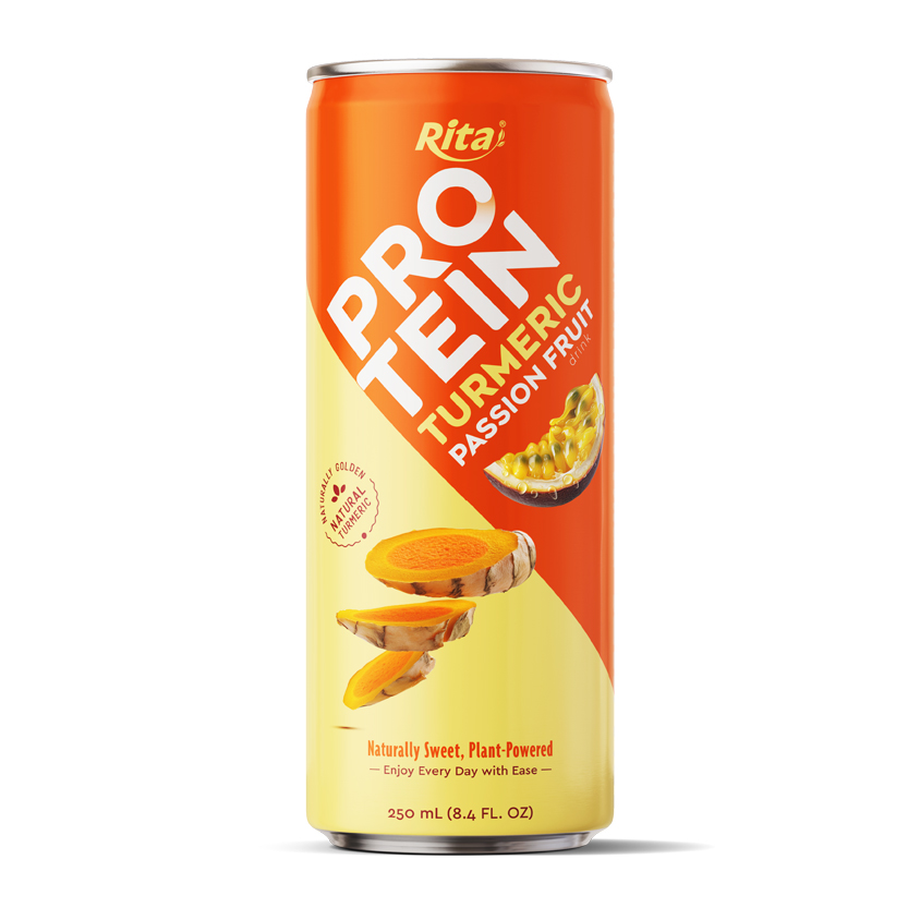 250ml RITA Turmeric Passion Fruit Drinks – Original & Protein Slim Can