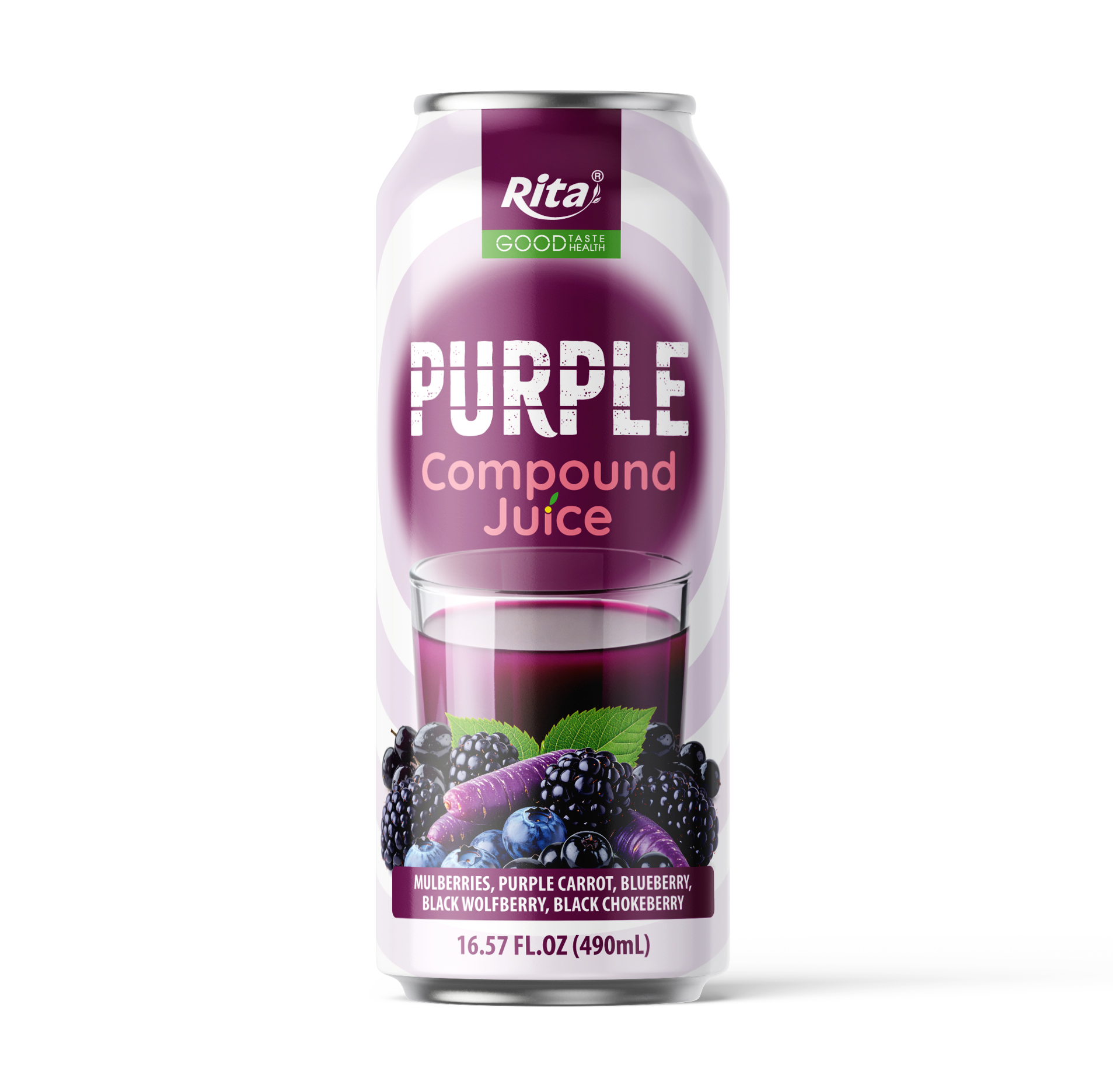 Rita Purple Compound Juice Mulberry Blueberry 490ml Can