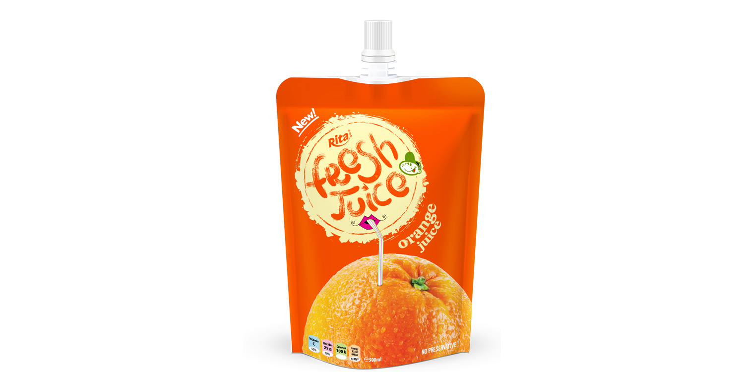 Bag orange juice 300ml of RITA US