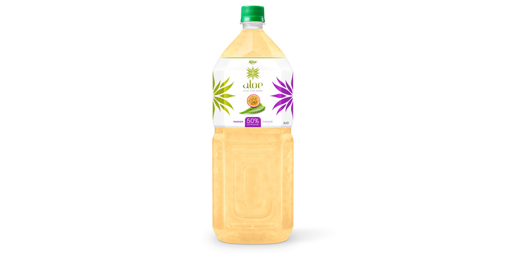 Aloe vera with passion fruit  juice 2000ml Pet Bottle 