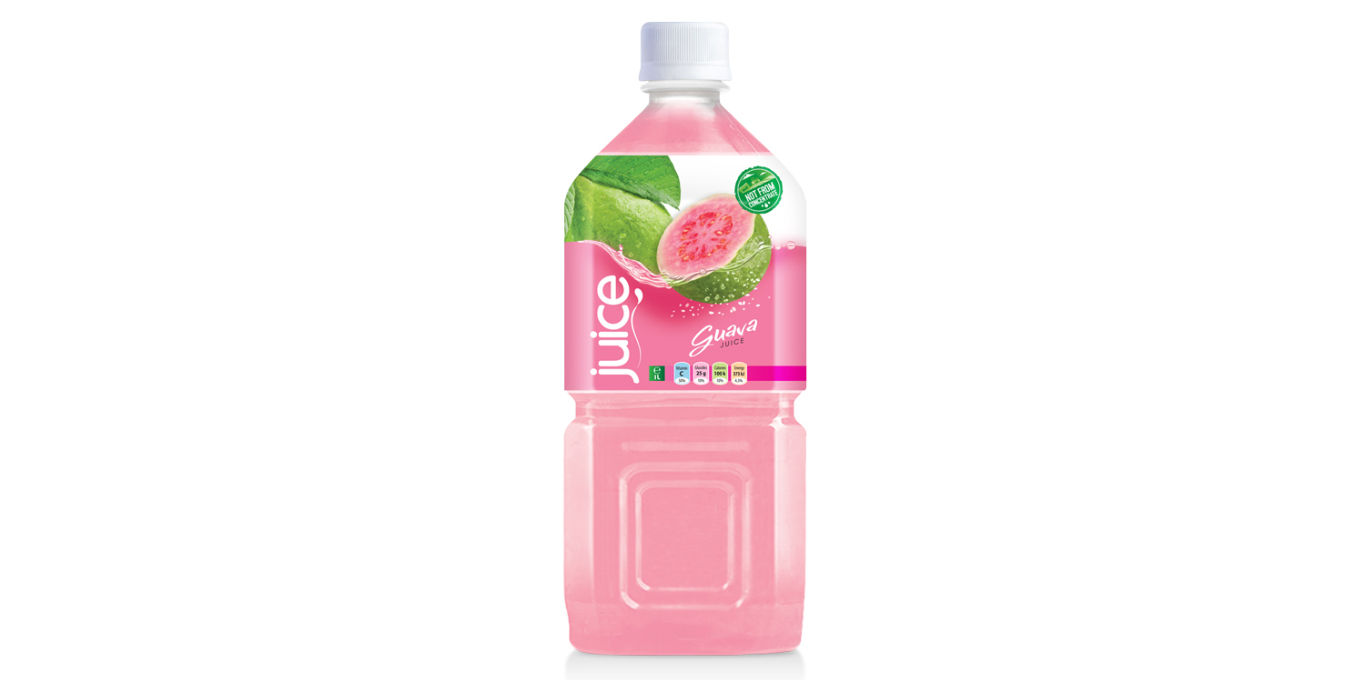 Natural pink guave juice drink 1000ml pet bottle
