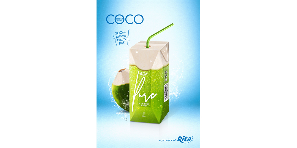 drinking coconut water in aseptic 200ml
