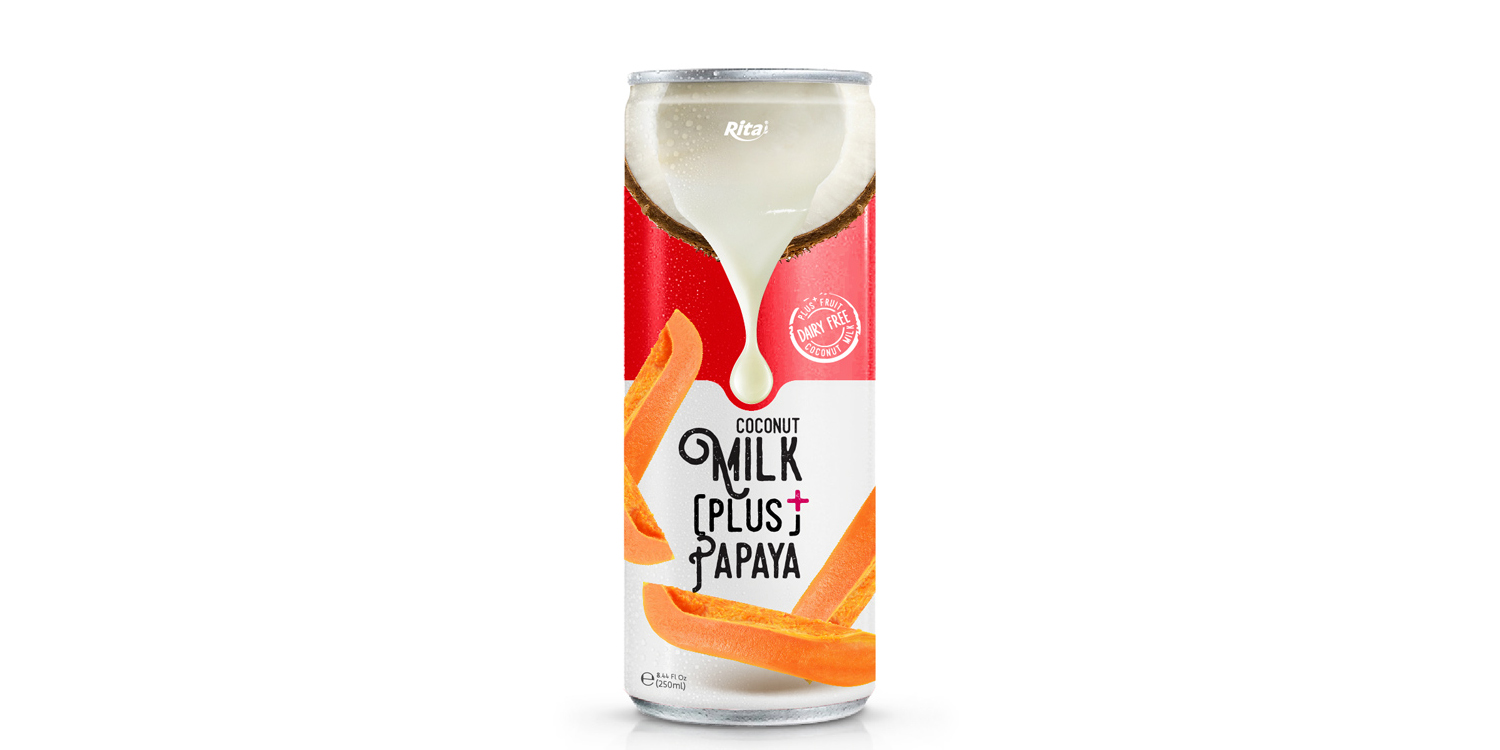 Coco Milk Plus fruit papaya 250ml from RITA US