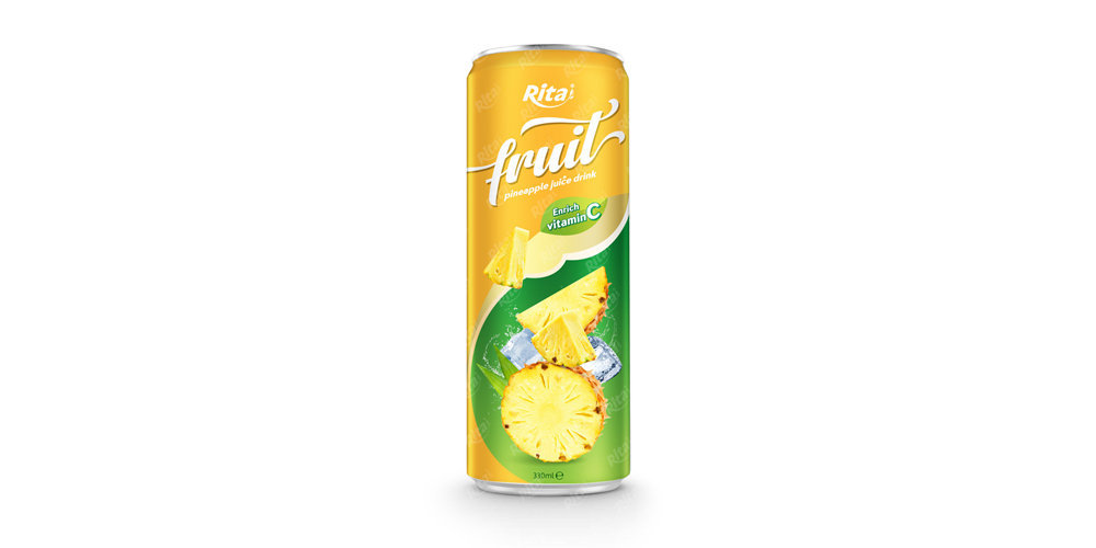 pineapple fruit juice enrich vitamin C in 320ml tin can
