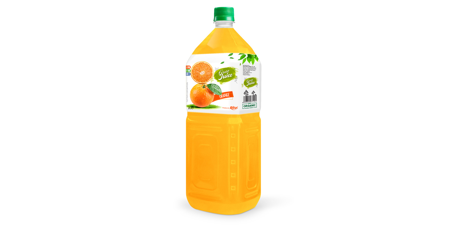 Fruit orange 2L pet water bottles from RITA us