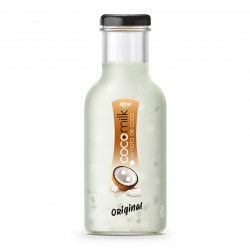 original Coconut milk with nata coco 470ml glass bottle
