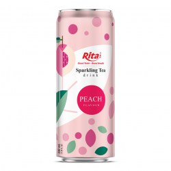 (OEM_Beverage_2)_Sparkling-Tea-drink-non-alcoholic-peach-flavour-330ml-sleek-can