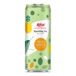 (OEM_Beverage_2)_Tea-Sparkling-drink-non-alcoholic-pineapple-flavour-330ml-sleek-can