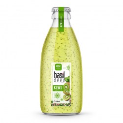 250ml glass bottle kiwi Basil seed drink