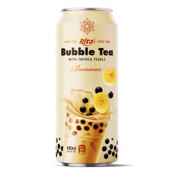 Bubble Tea with tapioca pearls and banana 490ml 