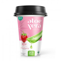 PP cup 330ml aloe vera with strawberry