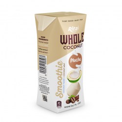 Whole Coconut Smoothie with meat  mocha flavor
