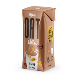 100% vegan Oat Milk drink coffee flavor