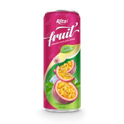 passion fruit juice enrich vitamin C 320ml tin can from RITA US