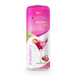 Cocktail 6% alcohol with strawberry flavour from RITA US