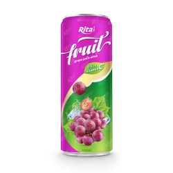 fruit grape juice enrich vitamin C in 320ml can from RITA US