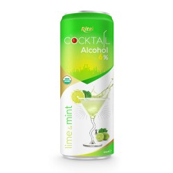 Cocktail 6% alcohol with lime and mint 320ml from RITA US